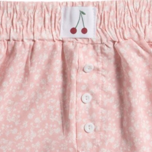 NWT TART Cherry 2pk Cherry and Floral Rayon Boxer Shorts Set Size S - Picture 3 of 3